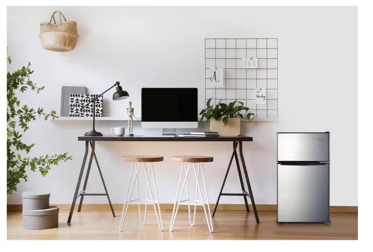 Vissani 3.1 cu. ft. Mini Refrigerator in Stainless Steel Look - Image 2