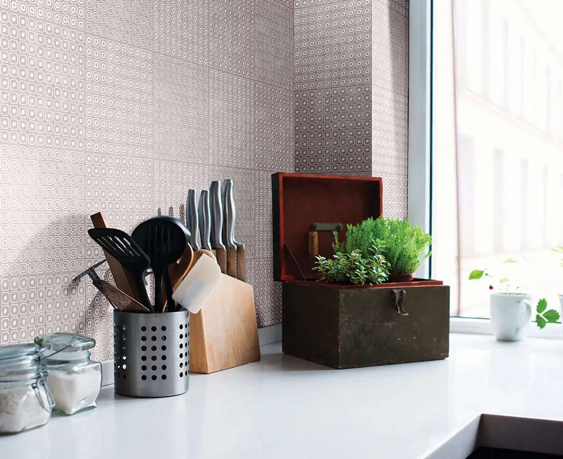 TAME-PI8 Melody Pink Hand Glazed 8x8 Italian Made Backsplash Tile (new) - Image 3