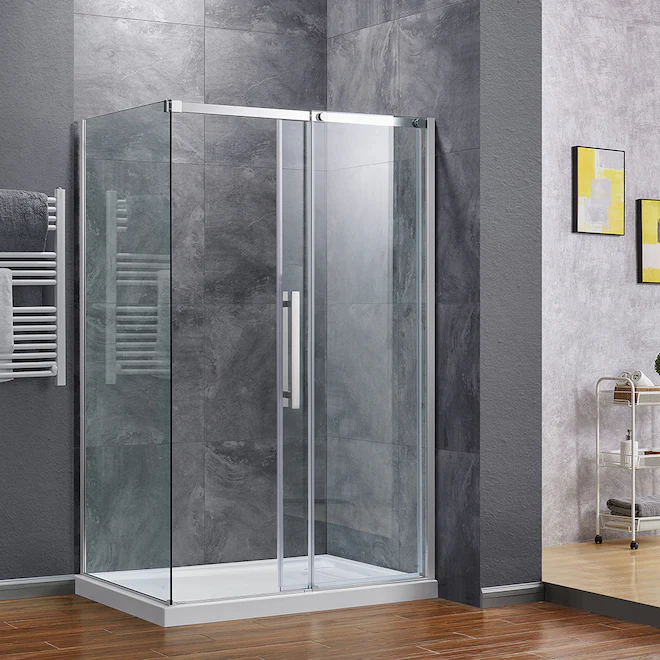 Allen + Roth Venice 32-in Chrome Shower Side Panel (new) - Image 2