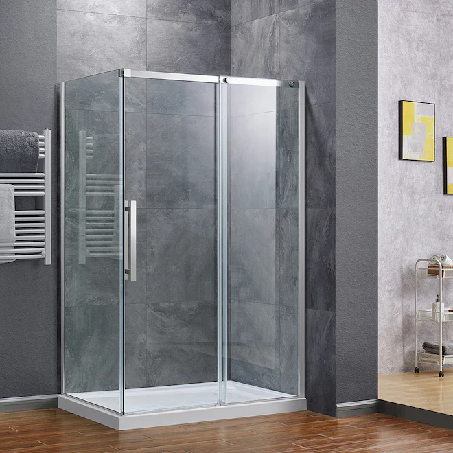 Allen + Roth Venice 32-in Chrome Shower Side Panel (new) - Image 3
