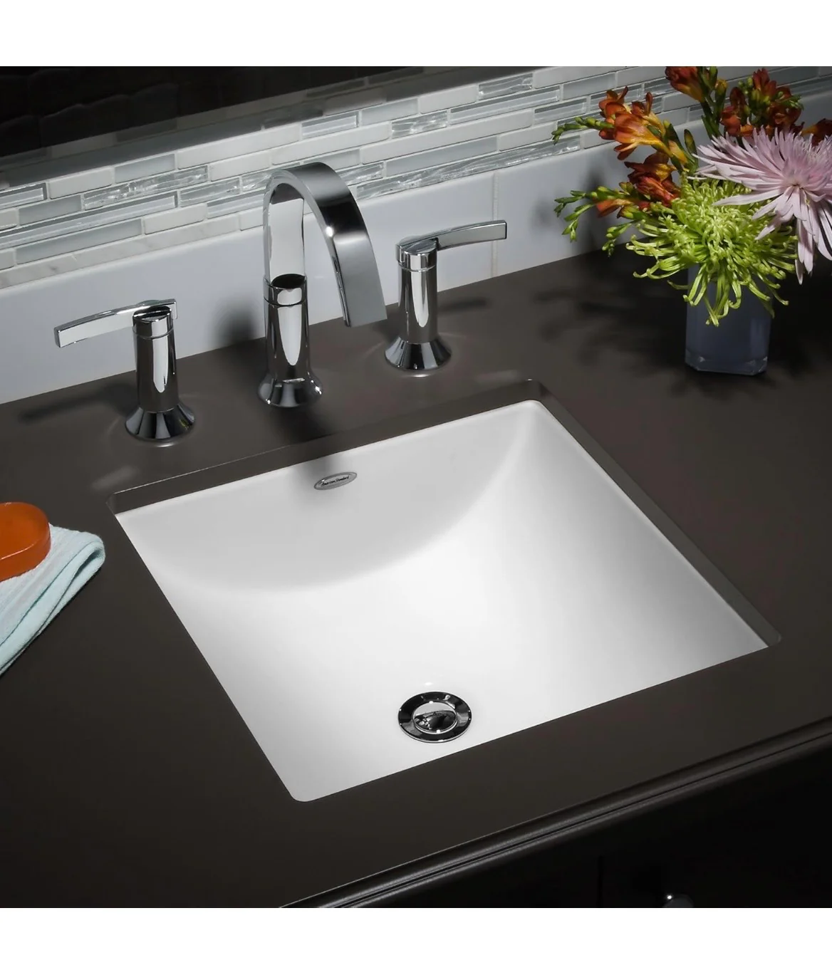 American Standard 0426000.020 Studio Care 13 by 13-Inch Under Counter Lavatory Sink, White (new) - Image 3