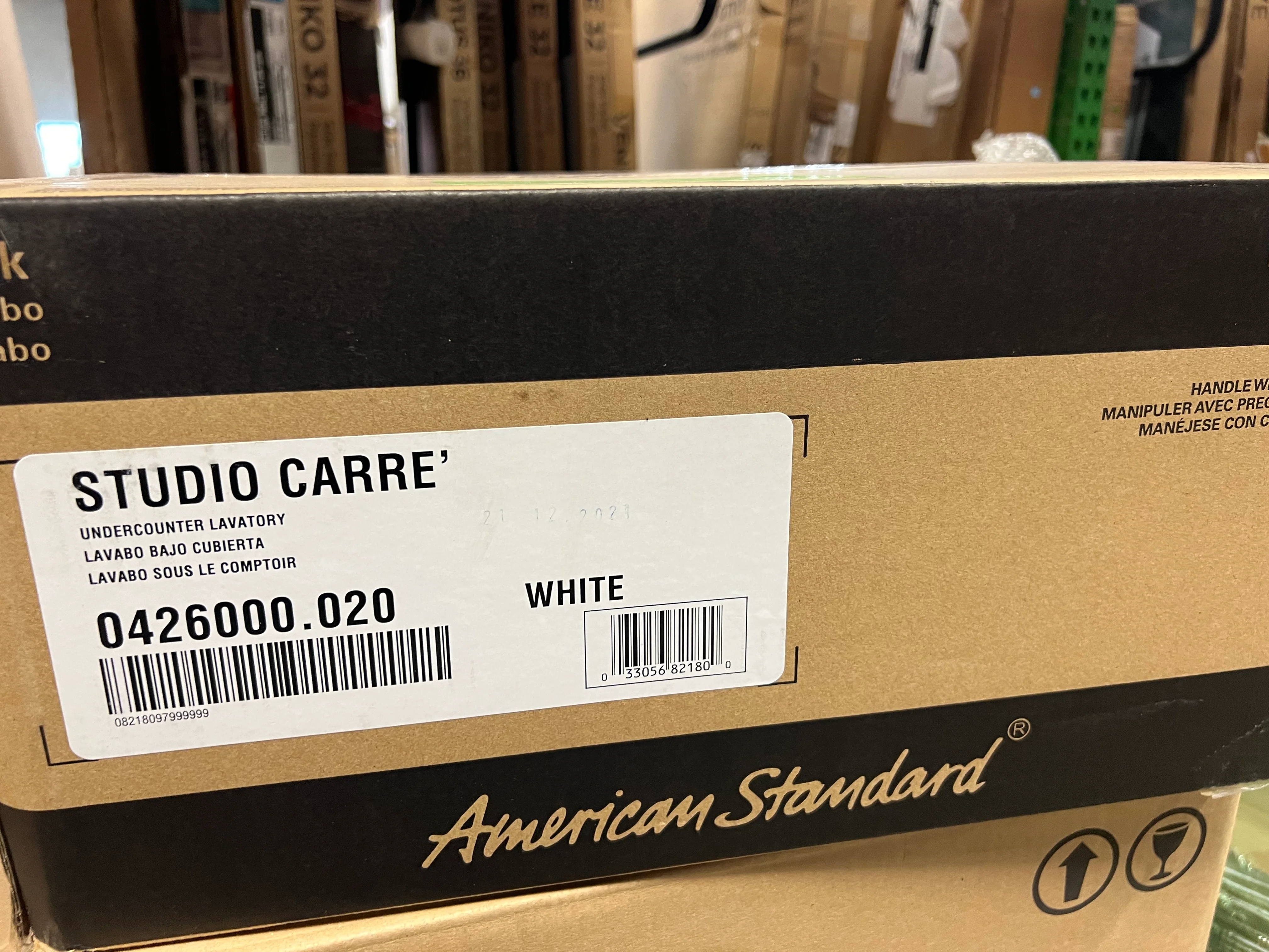 American Standard 0426000.020 Studio Care 13 by 13-Inch Under Counter Lavatory Sink, White (new) - Image 5