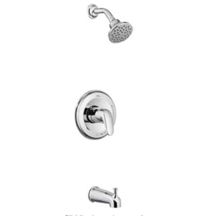American Standard Colony PRO Single Handle Tub and Shower Faucet in Polished Chrome with 1-Spray Shower Head
