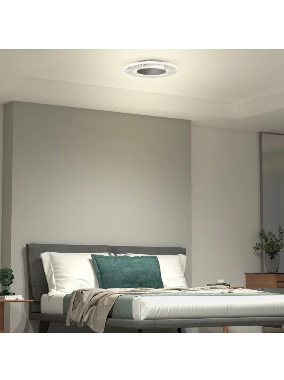 Artika Essence Disk 13-inch 1-light Chrome Dimmable Integrated LED Ceiling Flushmount Light Fixture (new) - Image 3