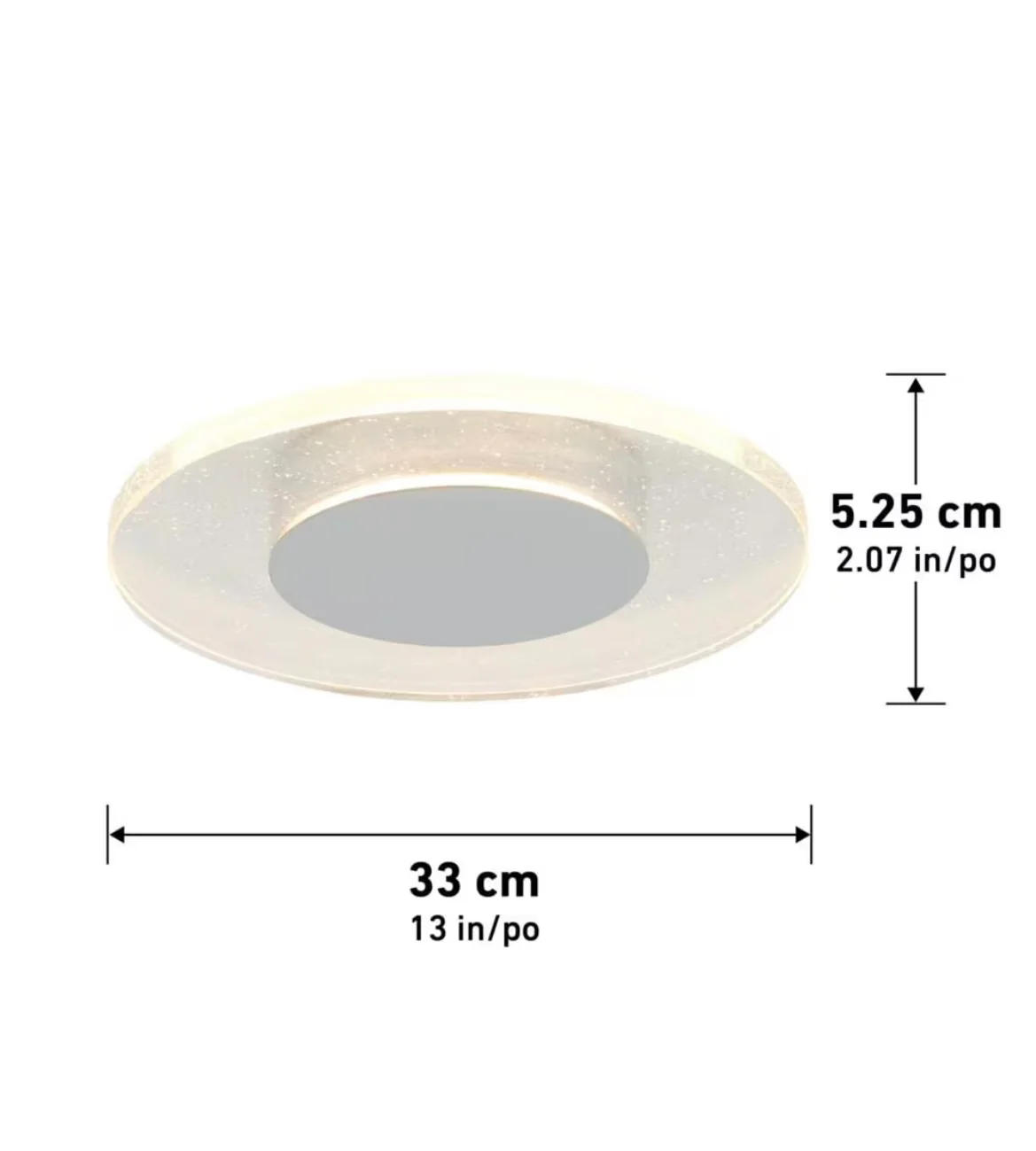 Artika Essence Disk 13-inch 1-light Chrome Dimmable Integrated LED Ceiling Flushmount Light Fixture (new) - Image 5