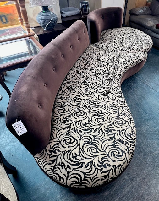 Brown Patterned 2 Piece Couch (used) - Image 2