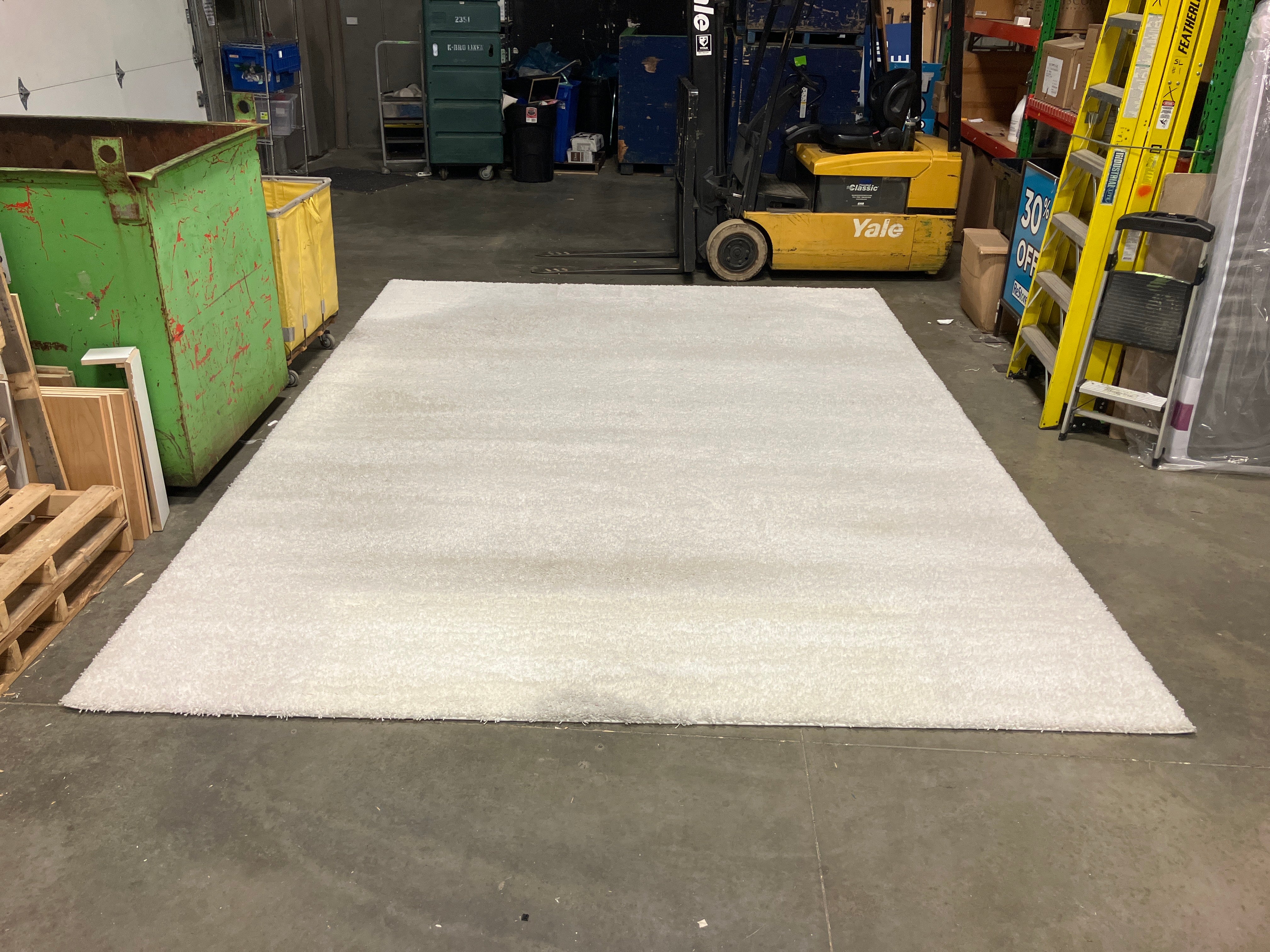 California Shag Felicia White 11 ft. x 15 ft. Indoor Area Rug