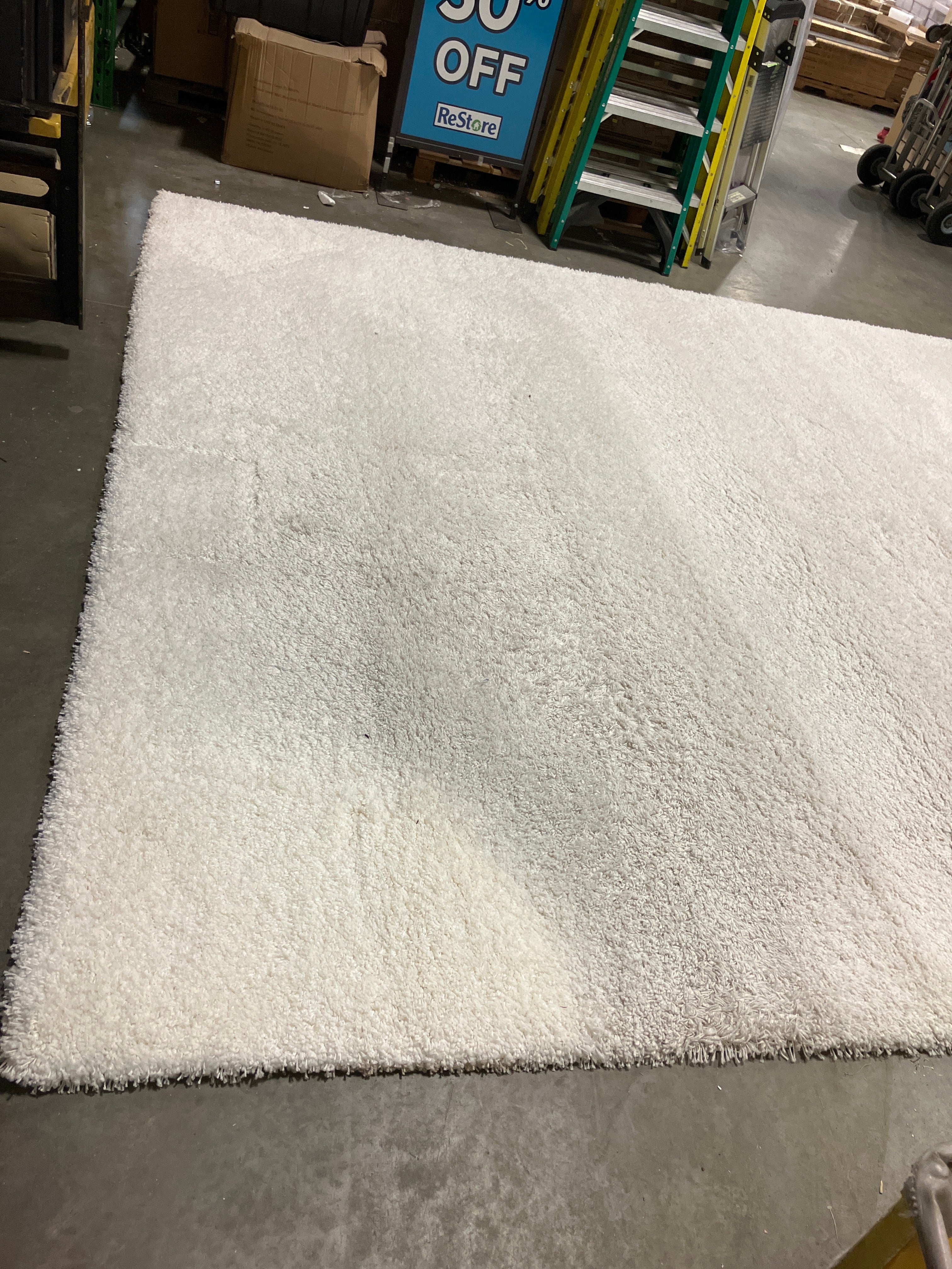 California Shag Felicia White 11 ft. x 15 ft. Indoor Area Rug - Image 2