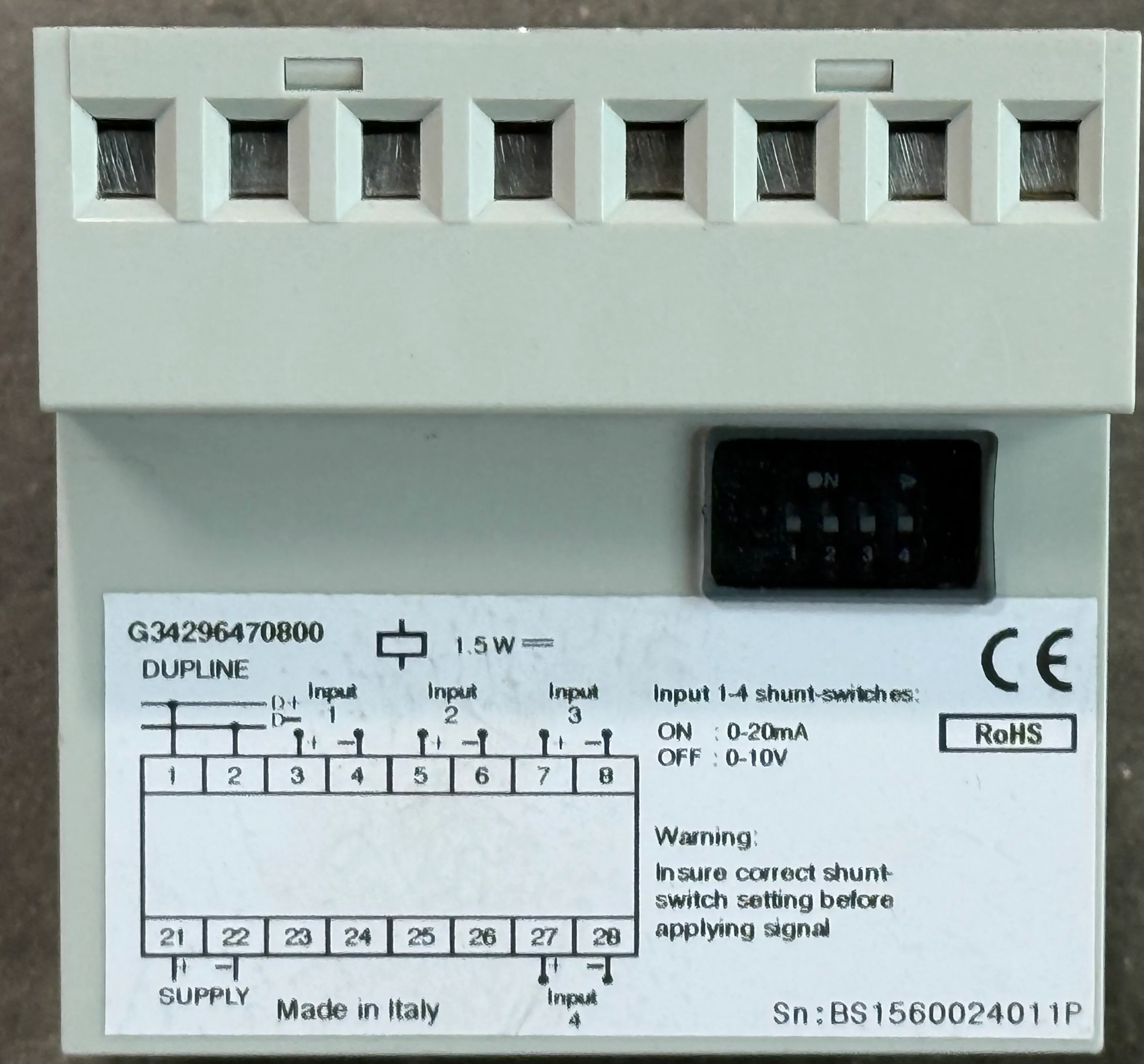 Carlo Gavazzi Dupline 4-Channel Analog Input (new) - Image 2