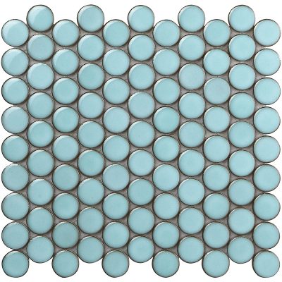 Aqua penny tile