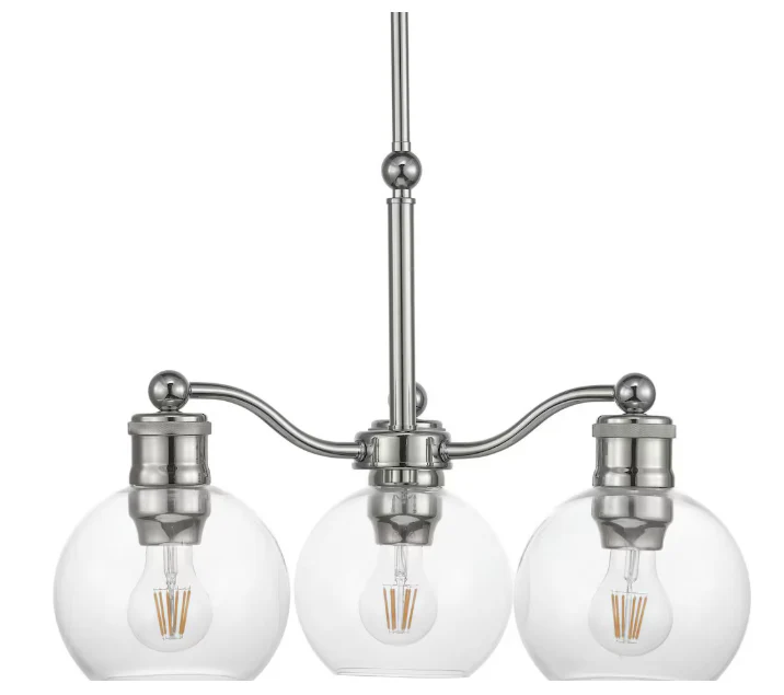 Progress Lighting Hansford Collection Three-Light Chandelier, Polished Nickel Finish (New)