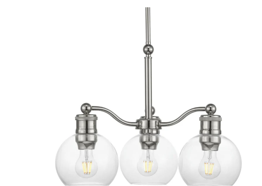 Progress Lighting Hansford Collection Three-Light Chandelier, Polished Nickel Finish (New) - Image 4