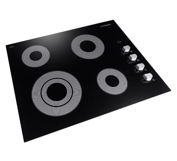 Cosmo 24 in. Electric Ceramic Glass Cooktop with 4 Elements and Control Knobs (New) - Image 2