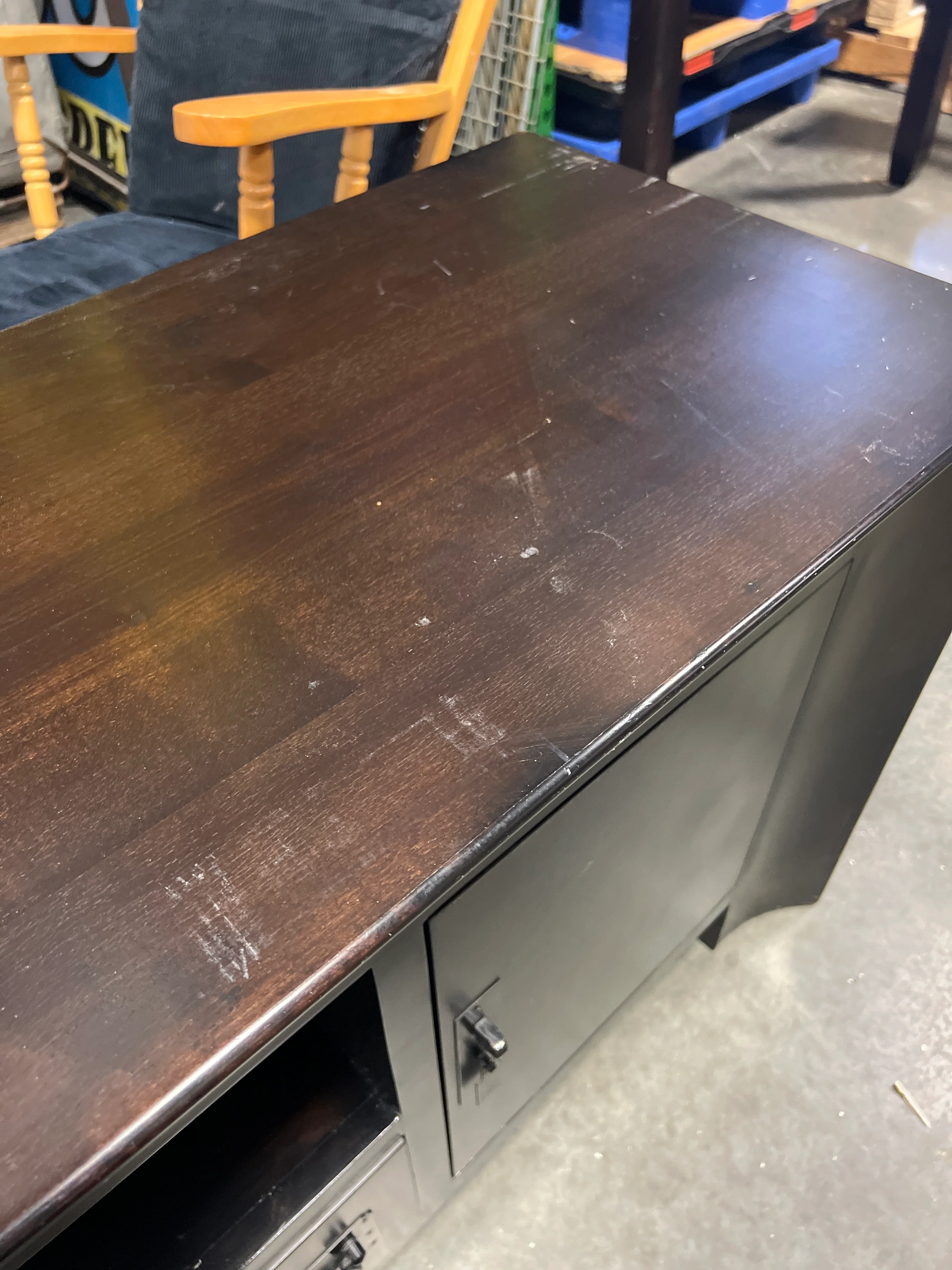Dark Espresso Low Media Cabinet (as is missing handle) (used) - Image 5