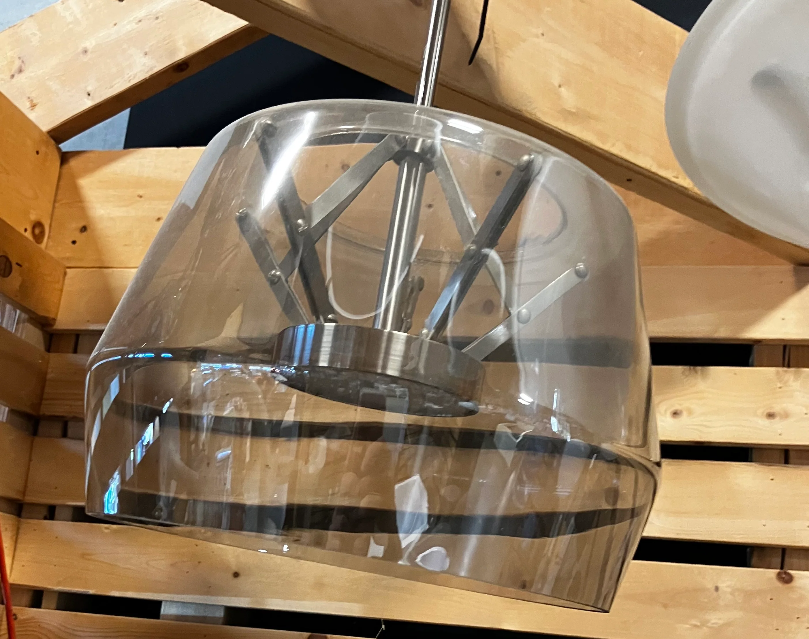 LED Pendant Light in Smoked With Nickel (New) - Image 4