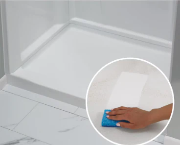 Delta Classic 500 36 in. L x 36 in. W Alcove Shower Pan Base with Center Drain in High Gloss White - Image 4
