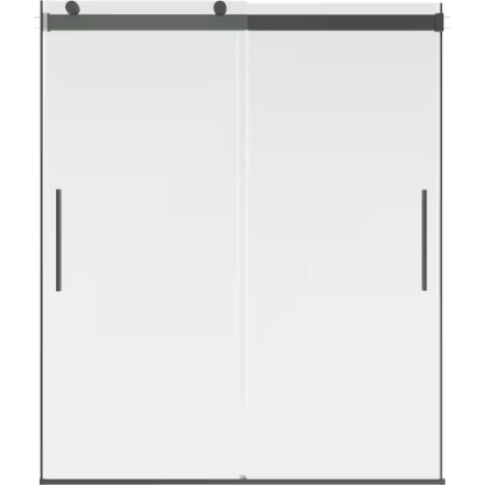 Delta Classic 500 60" W x 71" H Frameless Barndoor Sliding Shower Door (Black) - Image 2