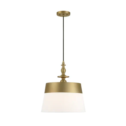 Designers Fountain Ava 1-Light Brushed Gold Pendant Light (New) - Image 4