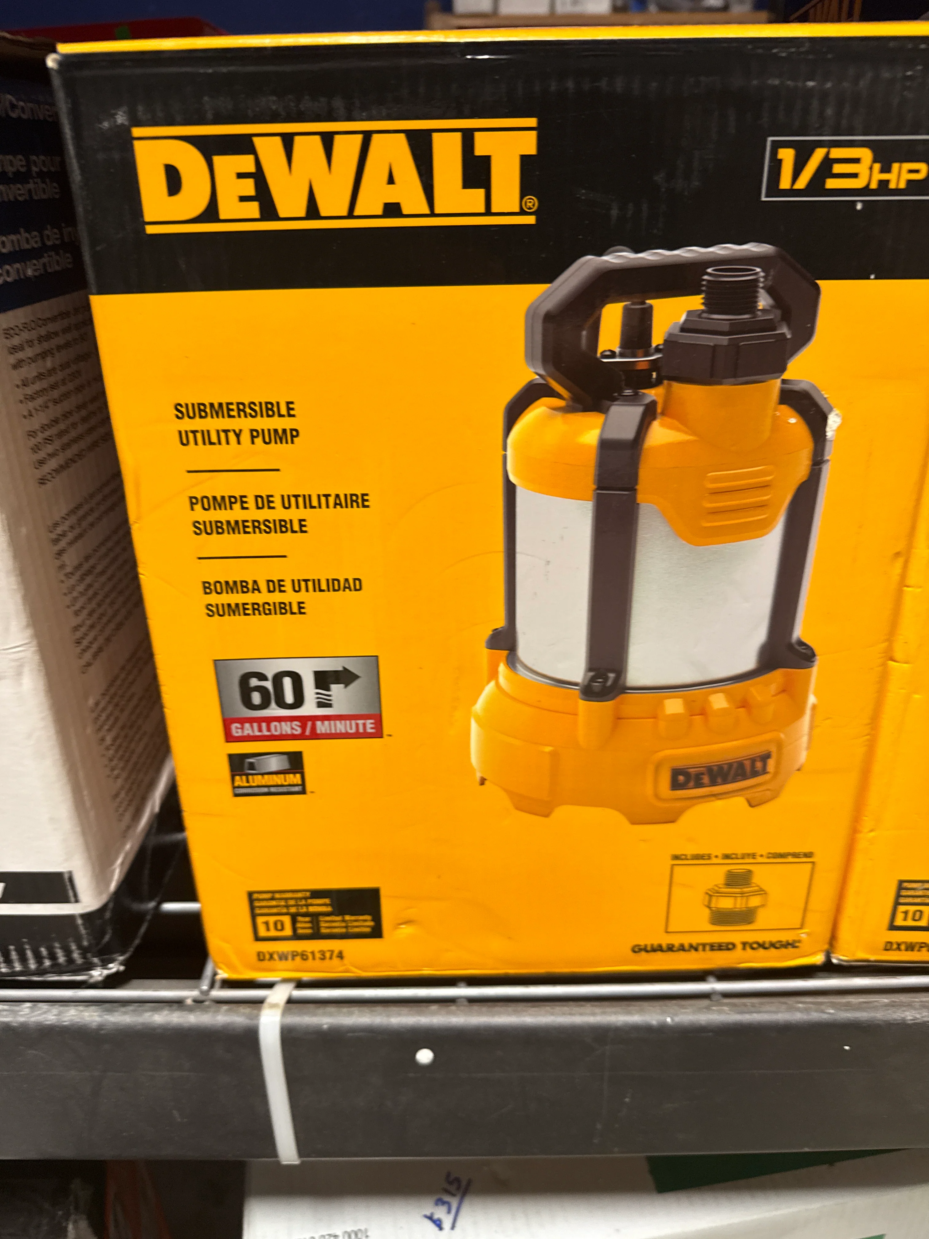 DEWALT 1/3HP Submersible Multi-Purpose Utility Pump - Image 4