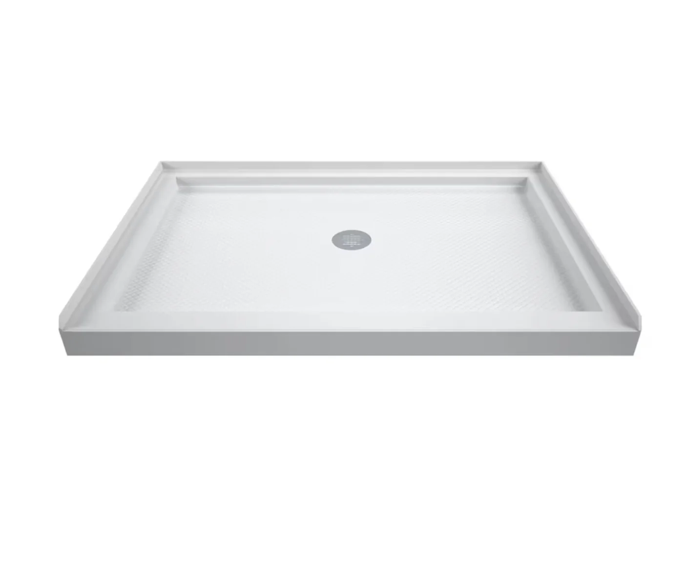 DreamLine SlimLine 32L x 48W x 2.75H in. Acrylic Alcove Shower Base Pan in White, Centre Drain with SlipGrip Slip-Resistant Technology