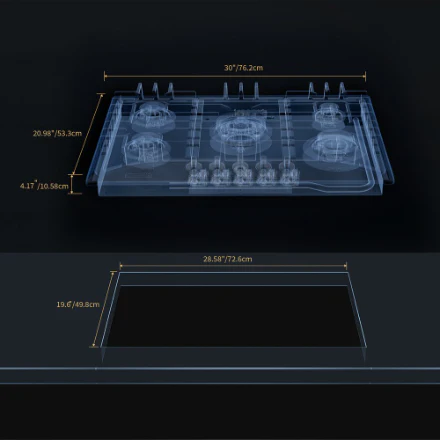 Empava Built-In 30-inch Stainless Steel Gas Cooktop with 5 Burners - Image 3
