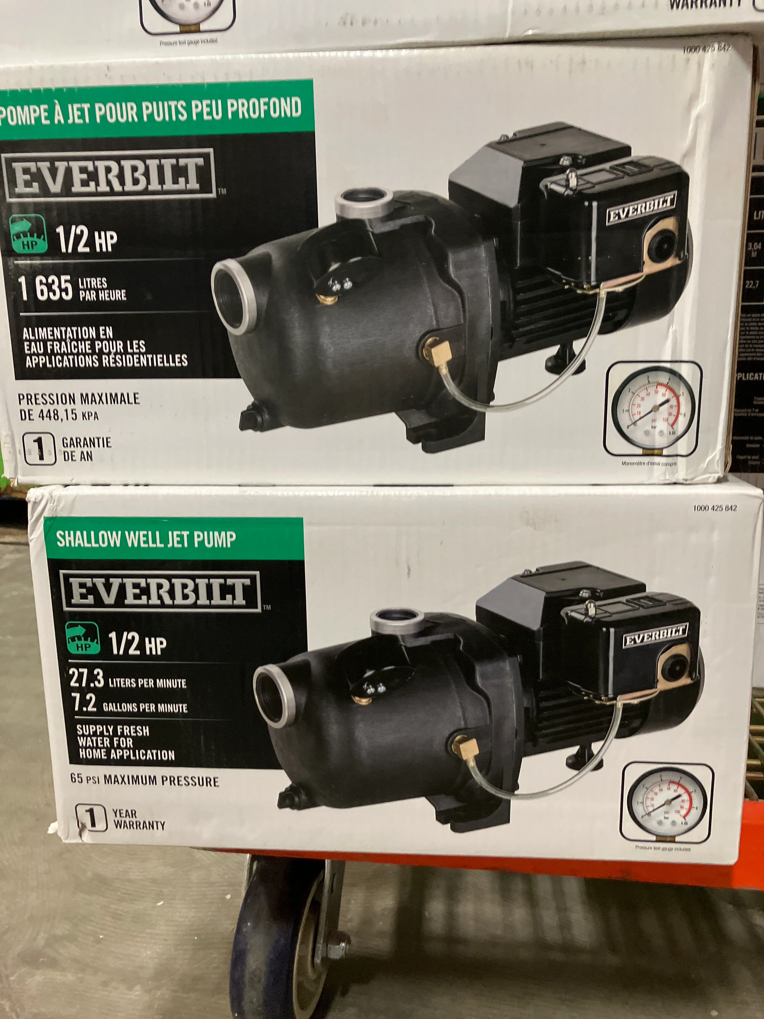 Everbilt 1/2 HP Shallow Well Jet Pump (new) - Image 3