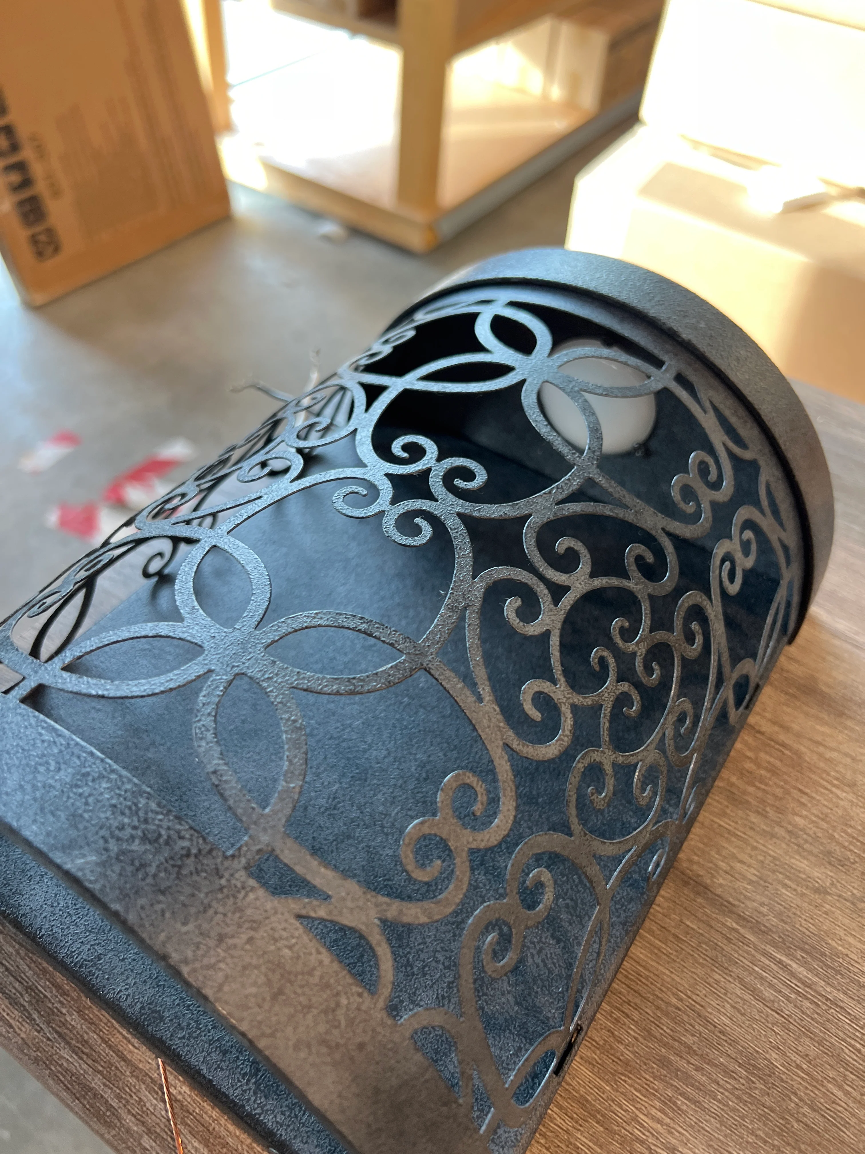 Exterior Brocade Cut-Out LED Sconce (new) - Image 2