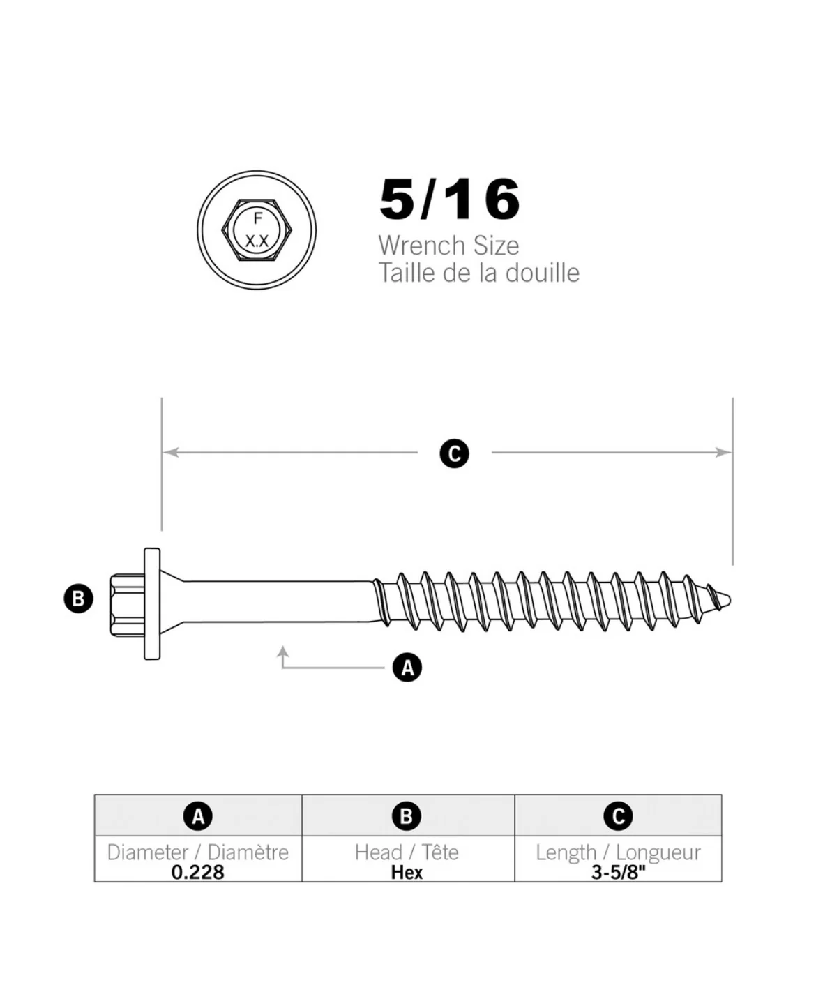 FastenMaster 3-5/8- Inch LedgerLOK Structural Wood Screws in Gray (150-Pcs) (new) - Image 4