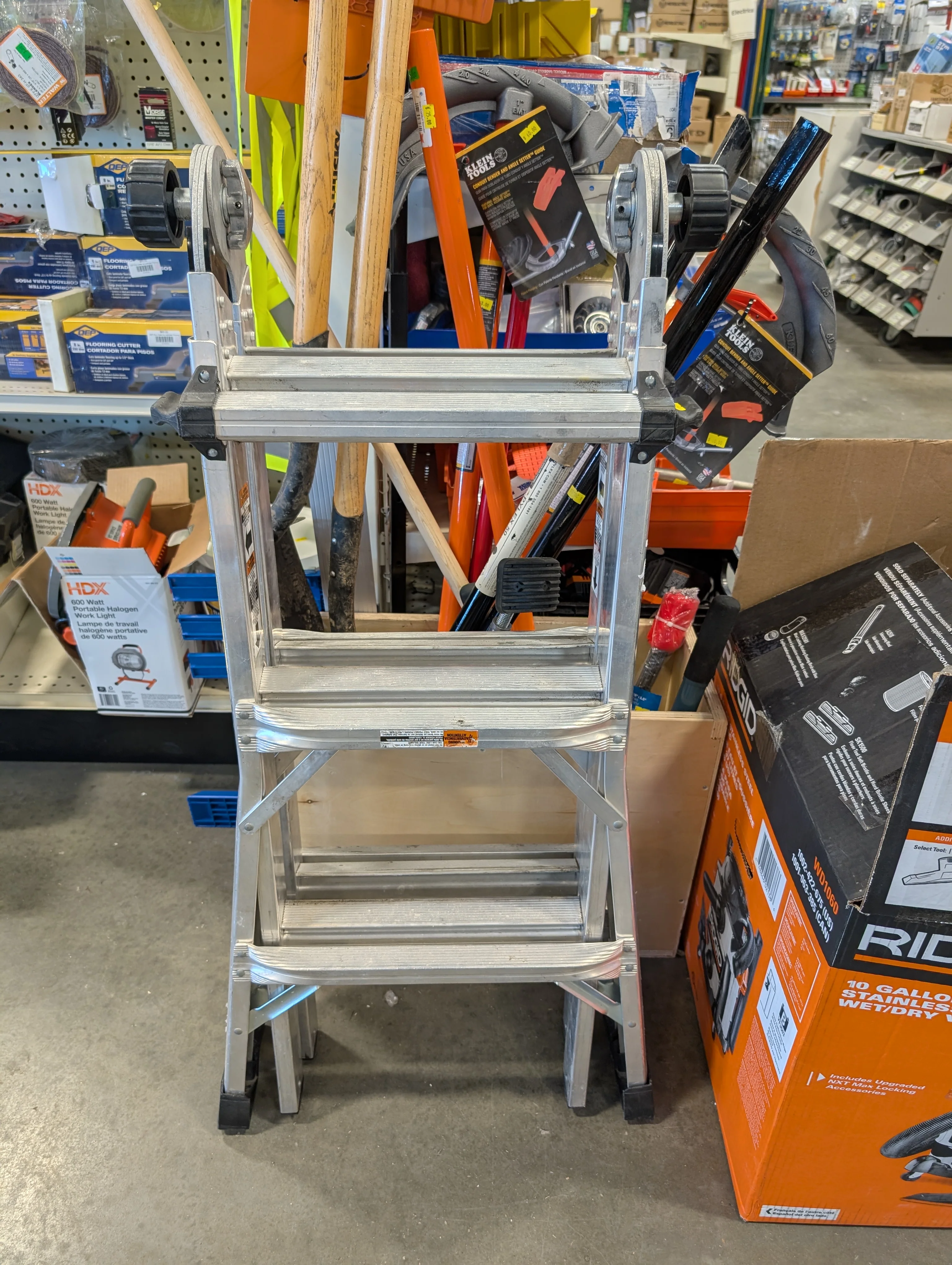Featherlite 13 ft. Aluminum Multi-Purpose Ladder with 300 lbs. Load Capacity Type IA Duty Rating (Used) - Image 5