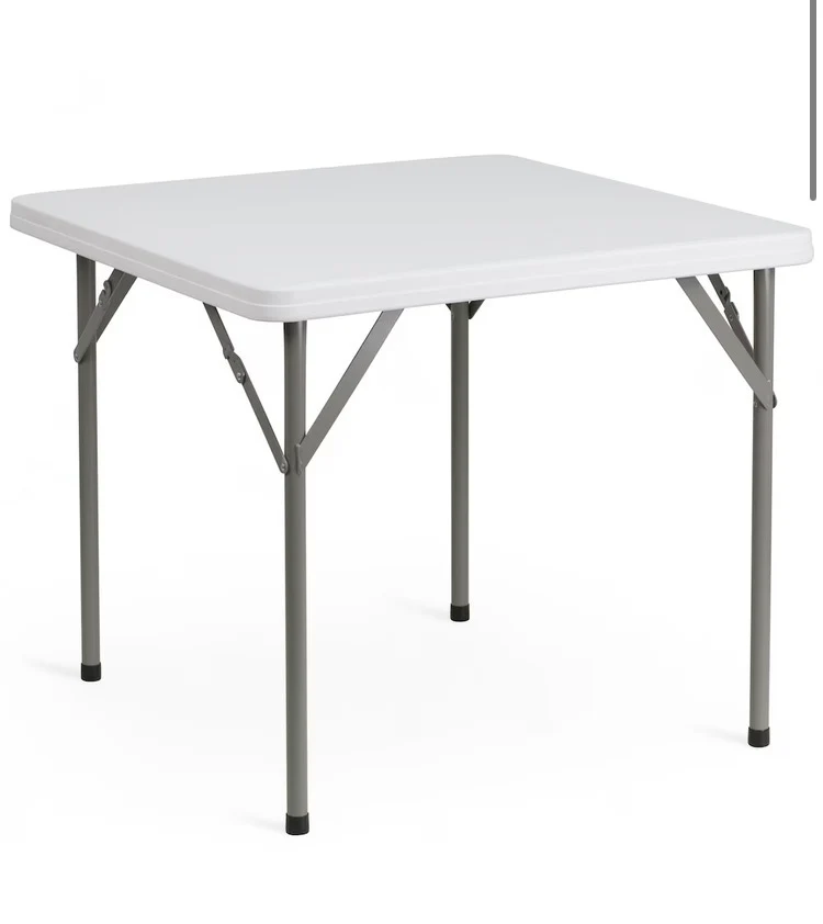 Flash Furniture 34SQ Plastic Fold Table (New)