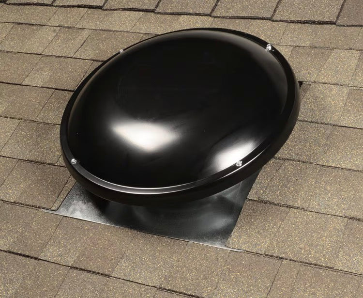 GAF Master Flow 1000 CFM Round Galvanized Power Roof Vent Fan in Black - Image 3