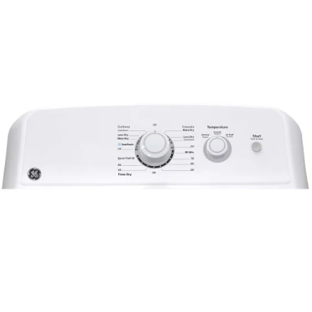 GE 27 Inch W, 6.2 cu.ft. Top Load Electric Dryer with SaniFresh Cycle White - Image 3