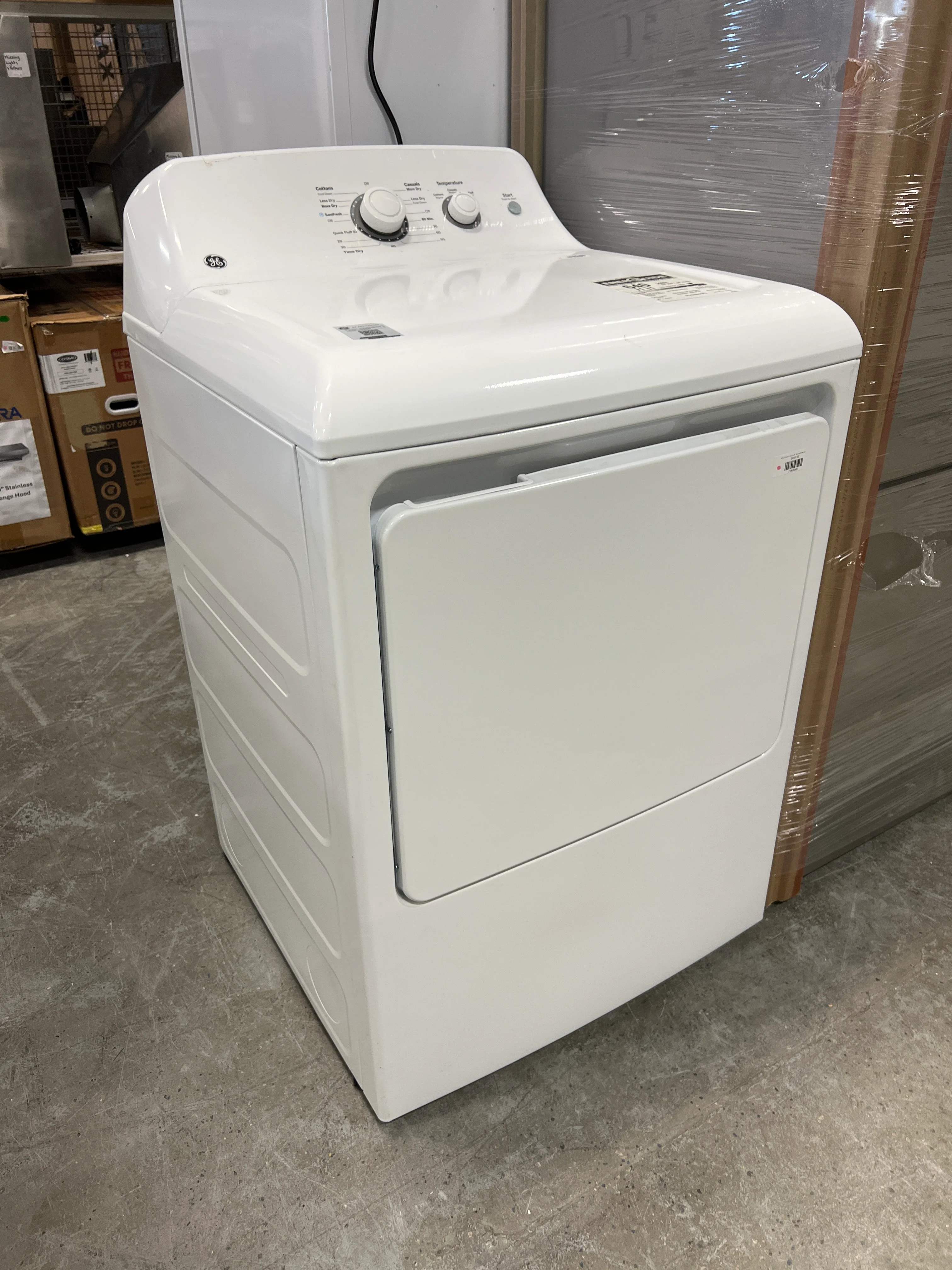 GE 27 Inch W, 6.2 cu.ft. Top Load Electric Dryer with SaniFresh Cycle White - Image 4
