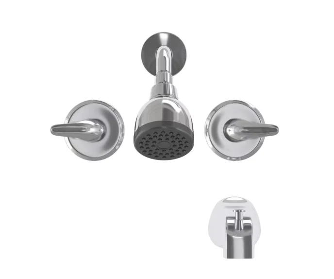 Aragon 2-Handle 1-Spray Shower Faucet in Chrome (Valve Included) (New) - Image 5