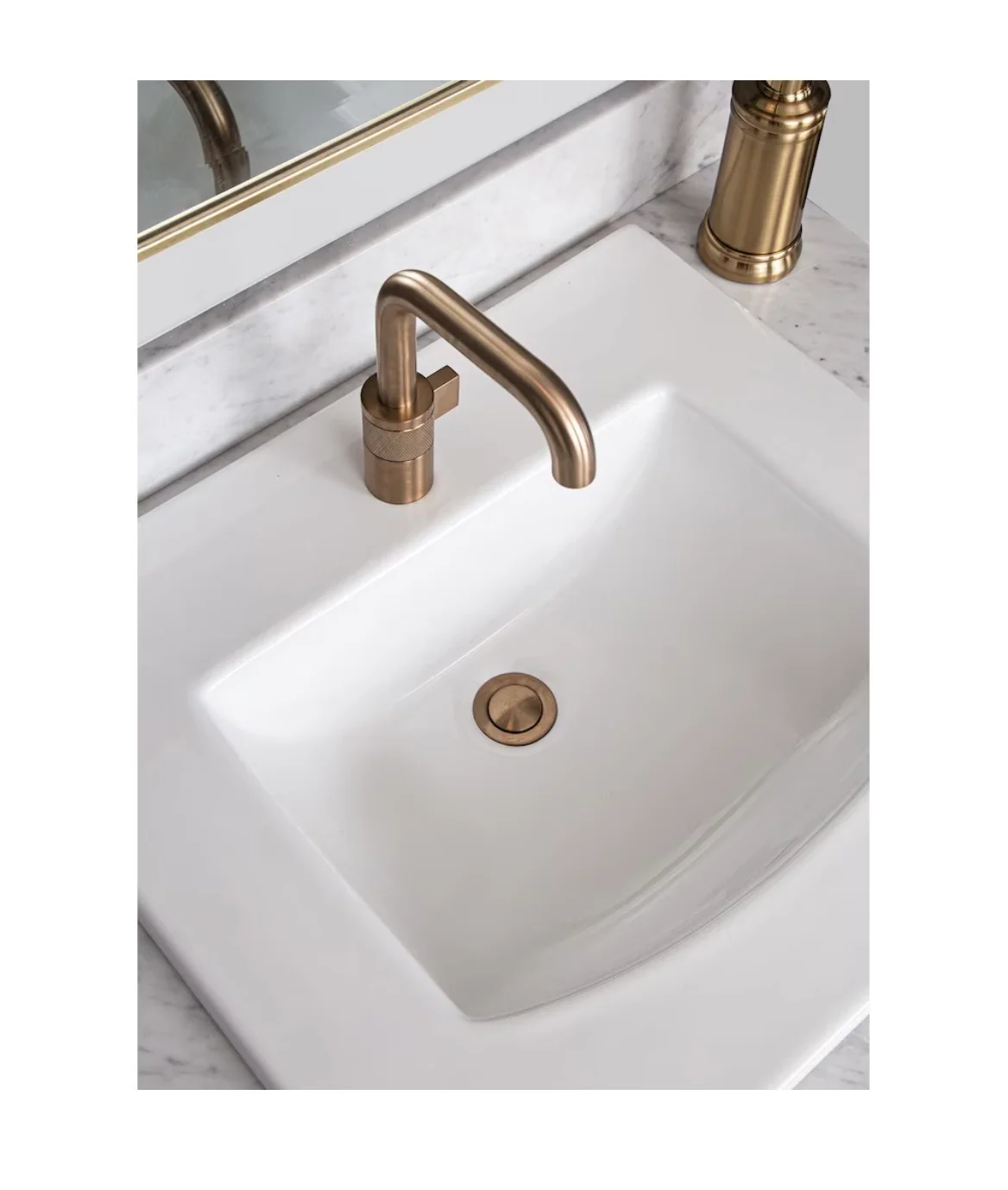 Retro Square Drop-in Sink with Single Hole Drilling in White (new)