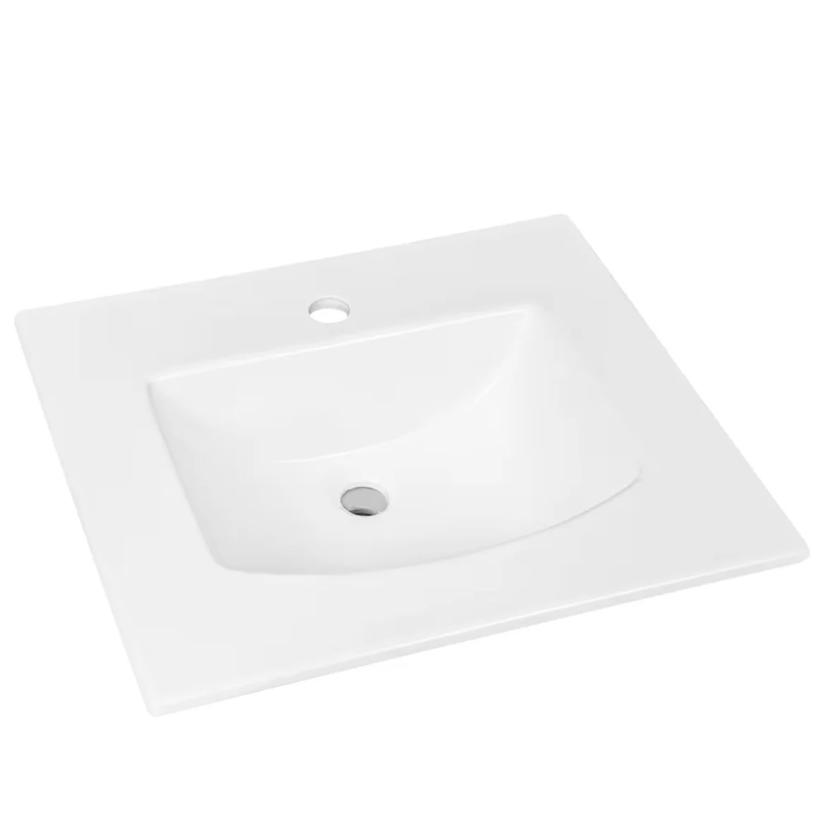 Retro Square Drop-in Sink with Single Hole Drilling in White (new) - Image 2