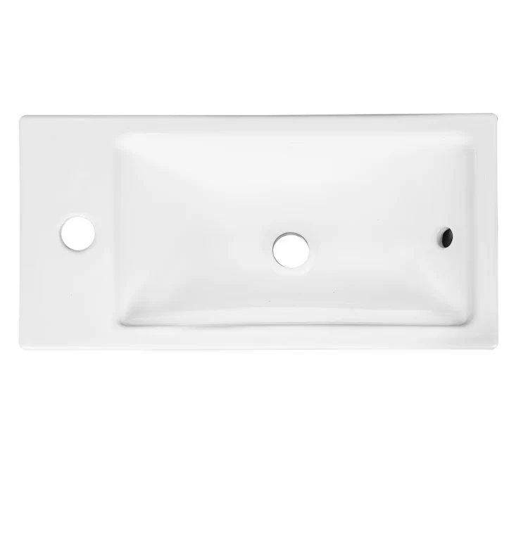 Wall Hung Sink with Single Hole Drilling and Wall Bracket in White - Image 2