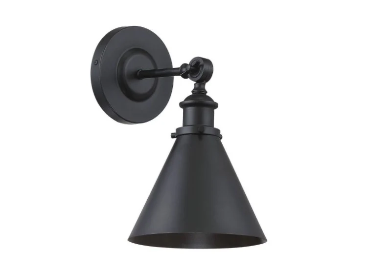 Glenn 1-LightSavoy House Adjustable Wall Sconce in Matte Black (new)