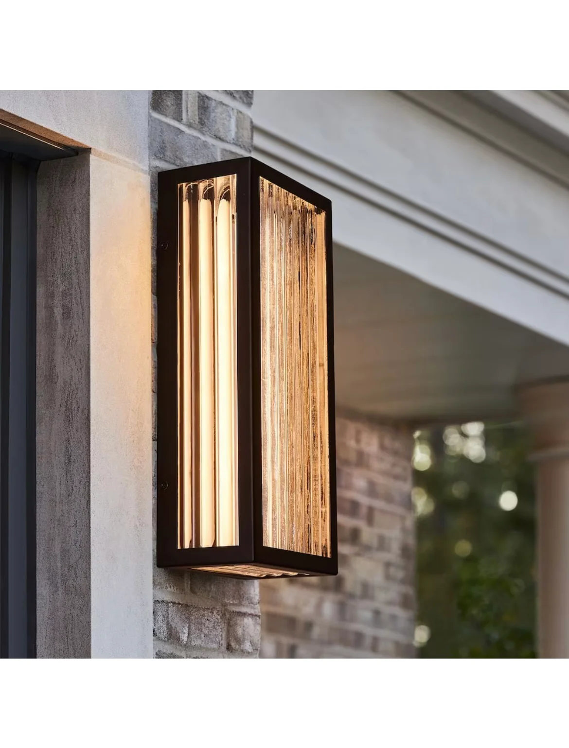 GlucksteinElements Plaza 6W Black Integrated LED Interior/Exterior Glass Sconce (new) - Image 2