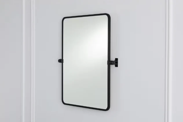 GlucksteinElements Westbury Metal Matte Black Frame Pivot Mirror - Image 4