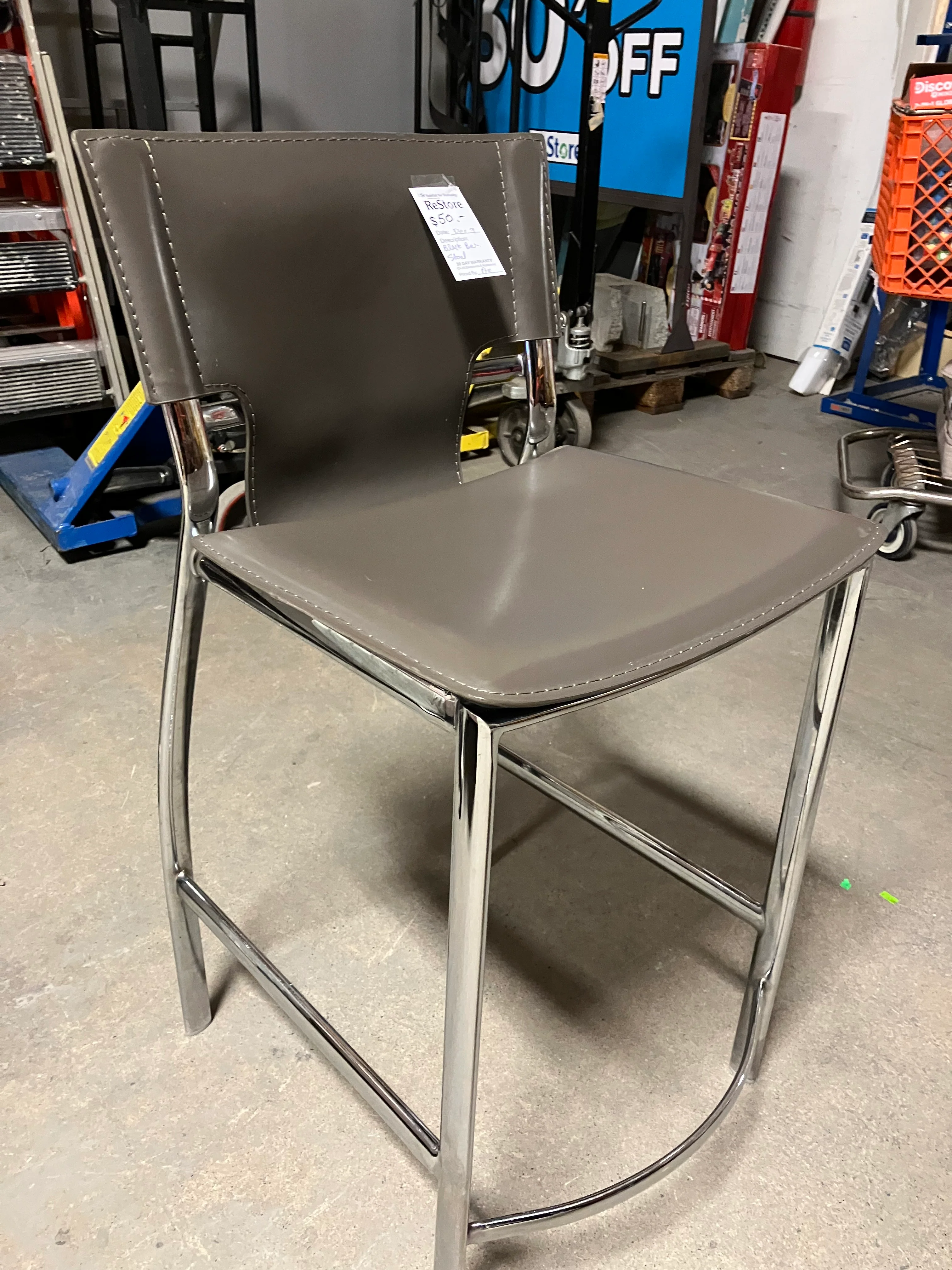 Grey Bar Stool - Image 3