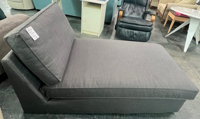 Grey Chaise Lounge Chair - Image 3