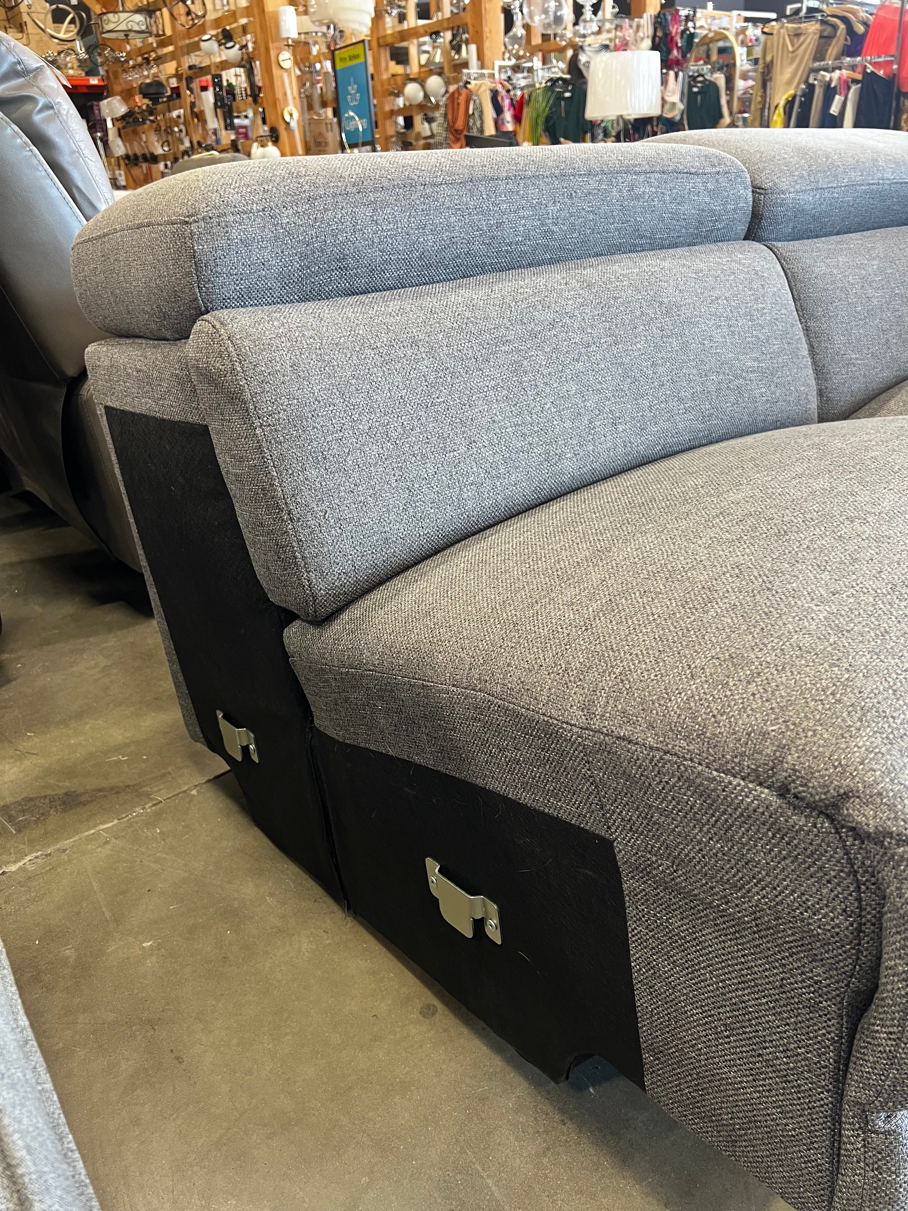 Grey Tweed Sofa - Image 3