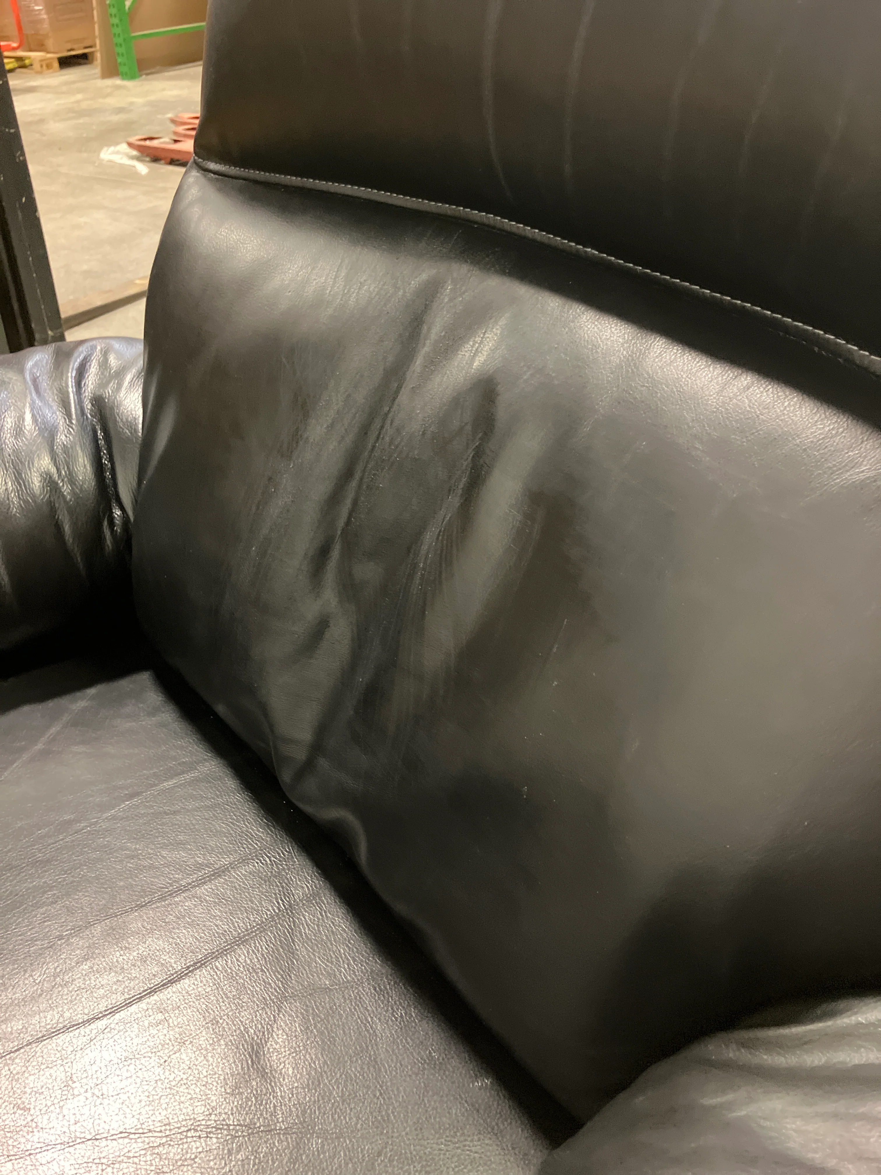 36" Genuine Leather Power Reclining Chair with Adjustable Headrest (Used) - Image 5