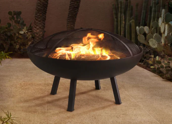 40" Steel Fire Pit with Spark Guard (New) - Image 2