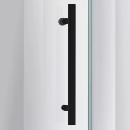 Hardware For DreamLine Enigma Air 56 to 60 in. W x 62 in. H Frameless Sliding Bathtub Door in Matte Black with Premium 10mm Clear Tempered Glass (New) - Image 2