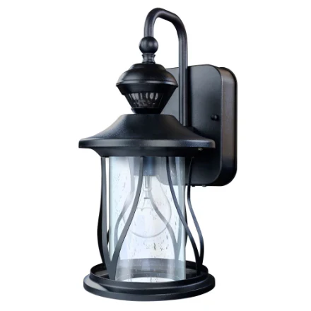 Heath Zenith 150 Degree Black Motion Activated Outdoor Wall Lantern (New)
