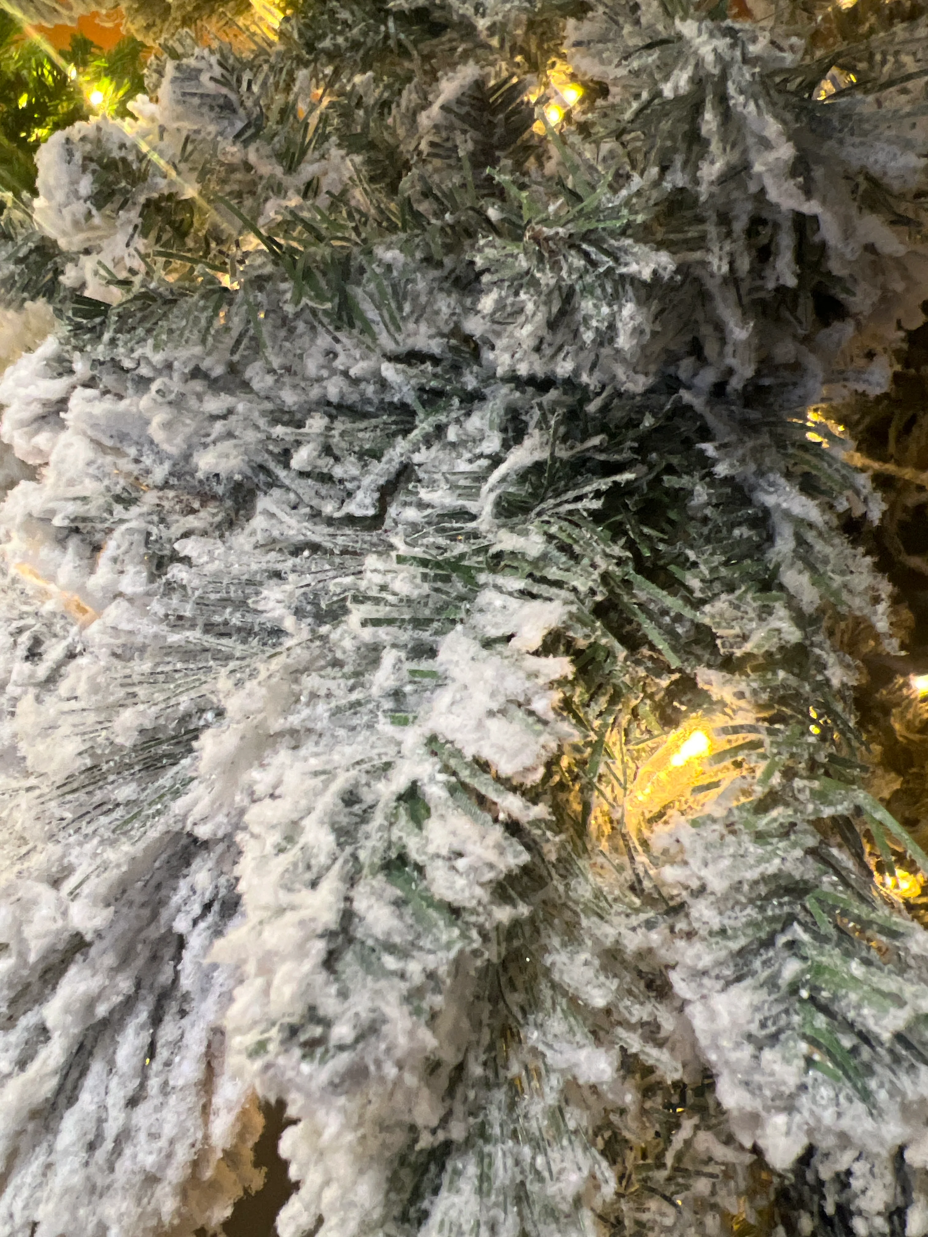 9ft. Pre-Lit 550L LED Wesley Slim Flocked Christmas Tree - Image 2