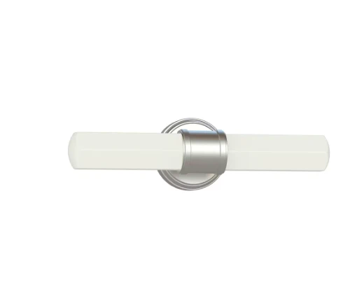 Collection 2-Light Integrated LED Brushed Nickel Vanity Light Contemporary Linear & Bar Frosted White Shade