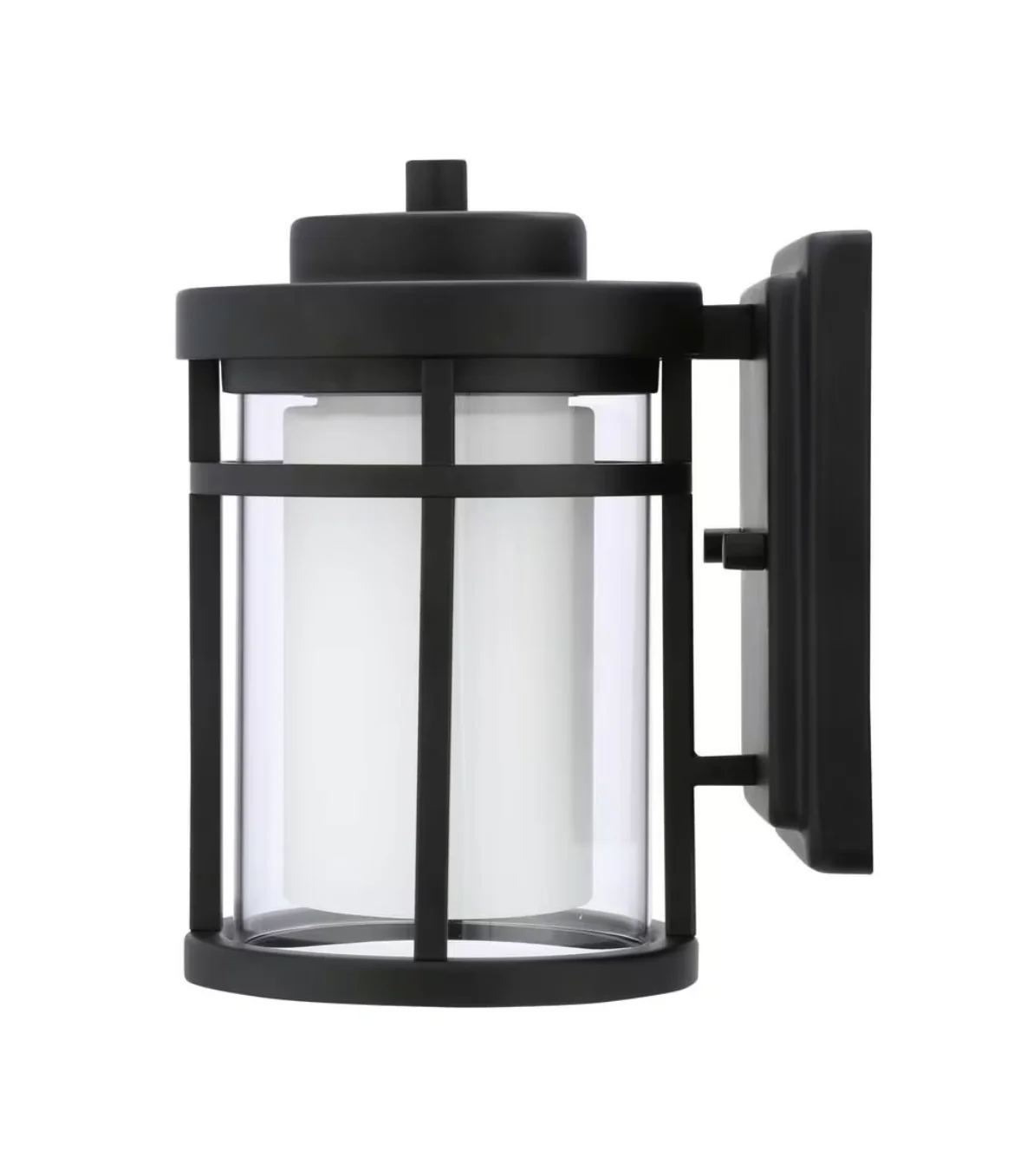 8.3-inch H 1-Light Outdoor Black Exterior Integrated LED Wall Lantern Sconce (new) - Image 4